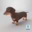 Dachshund Low Poly - Game Ready
