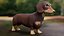 Dachshund Low Poly - Game Ready