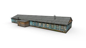 Barrack old village house 3D