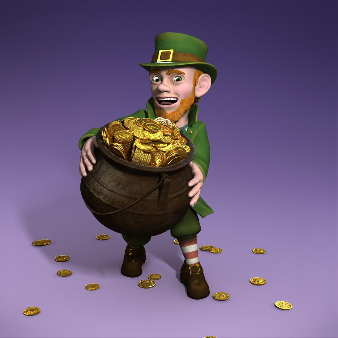 3d Leprechaun Rigged Character