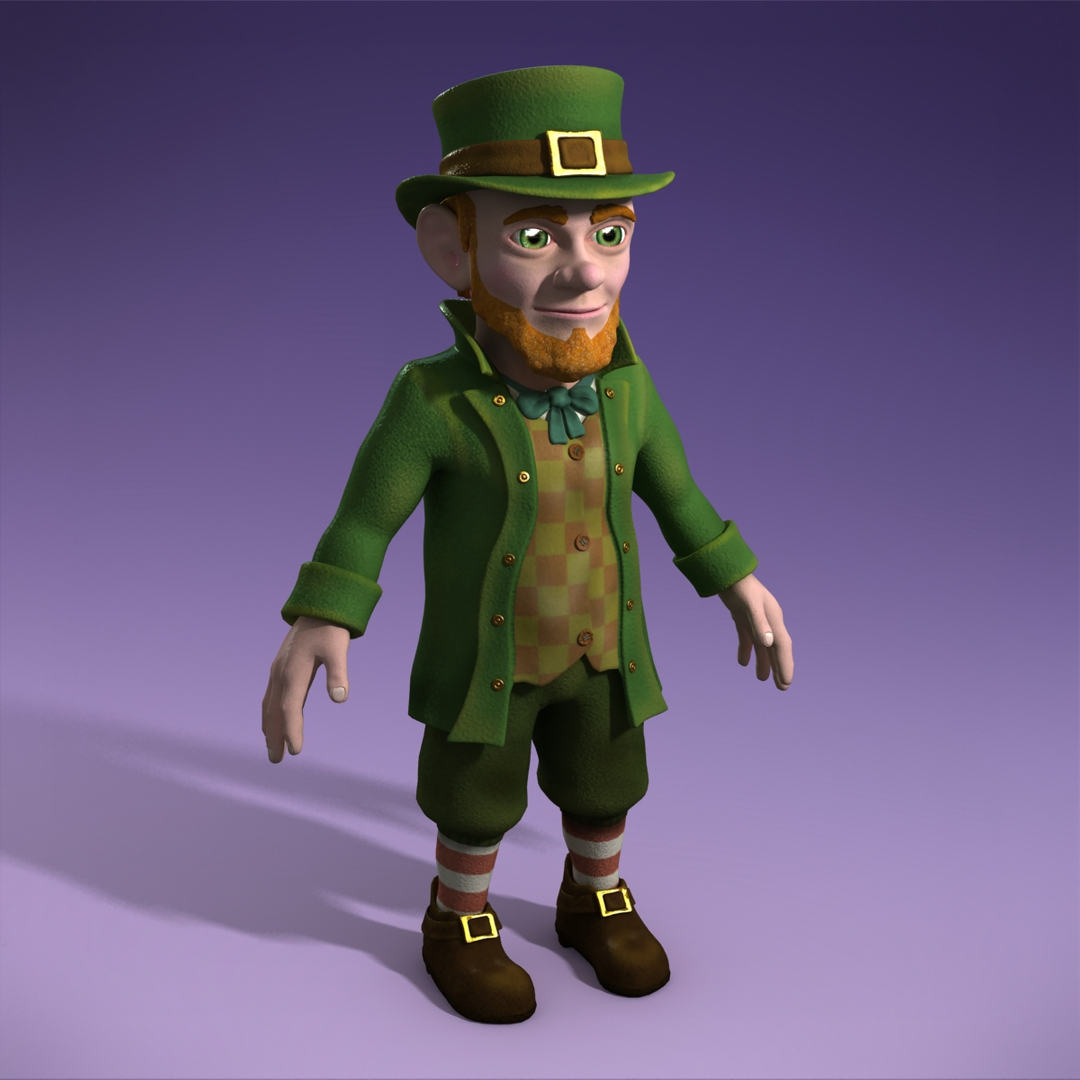 3d Leprechaun Rigged Character