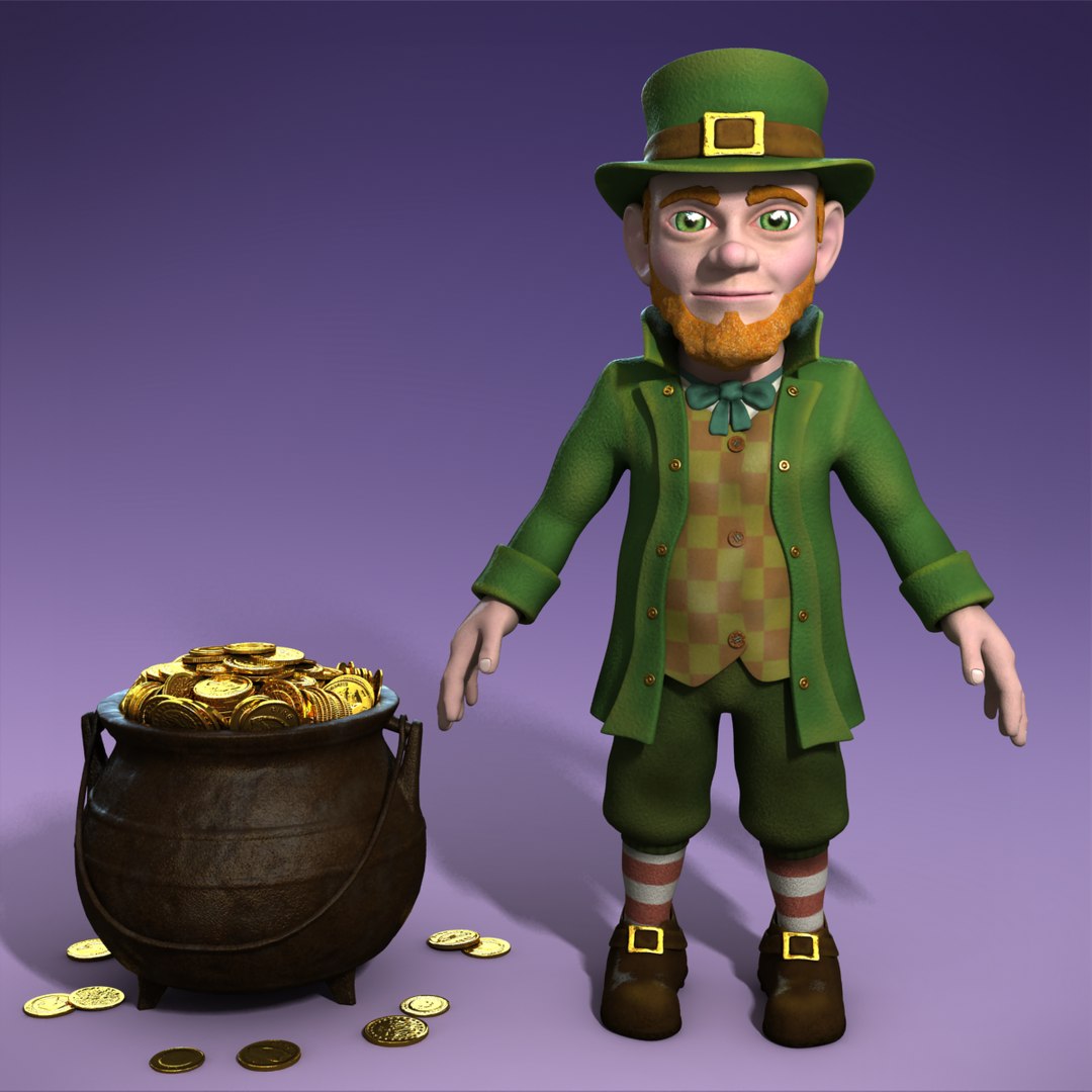 3d Leprechaun Rigged Character