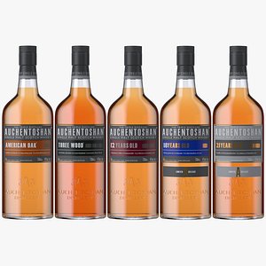 3D model auchentoshan whisky bottles