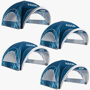 axion tents square inflatable 3D model