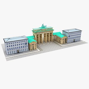 Berlin Brandenburg Gate 3d Model 3D model