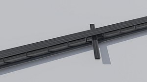 3D model Dystopian Highway Scene with 8K and 4K Textures