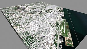 3D Cityscape Cleveland USA model