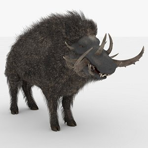 3D Wild boar Rigged and Animated