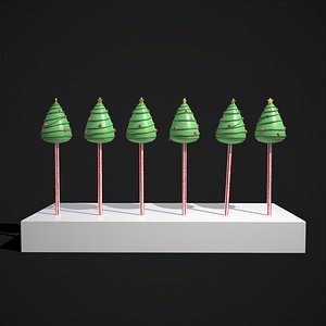 Christmas Tree Cake Pop 3D model
