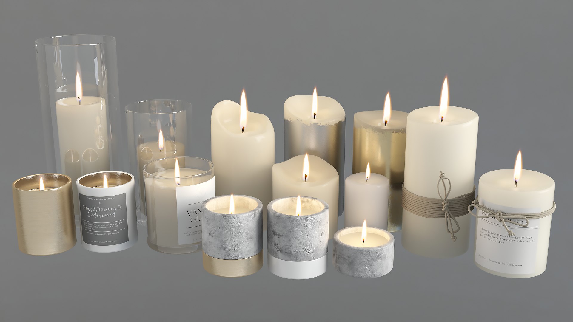 3D model Candles Set https://p.turbosquid.com/ts-thumb/Be/kn92Jp/Mq/87_1920/jpg/1668694724/1920x1080/fit_q87/13c63e34aaff5bd6bec9e1497354b4be3a3e2580/87_1920.jpg
