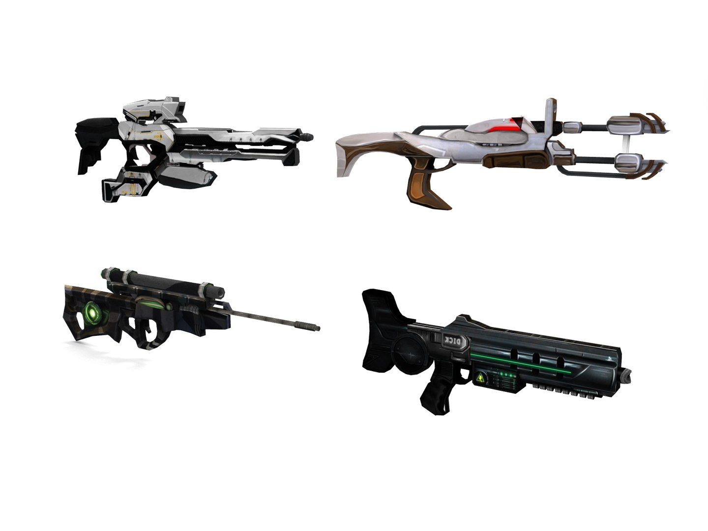 3d weapons pack model