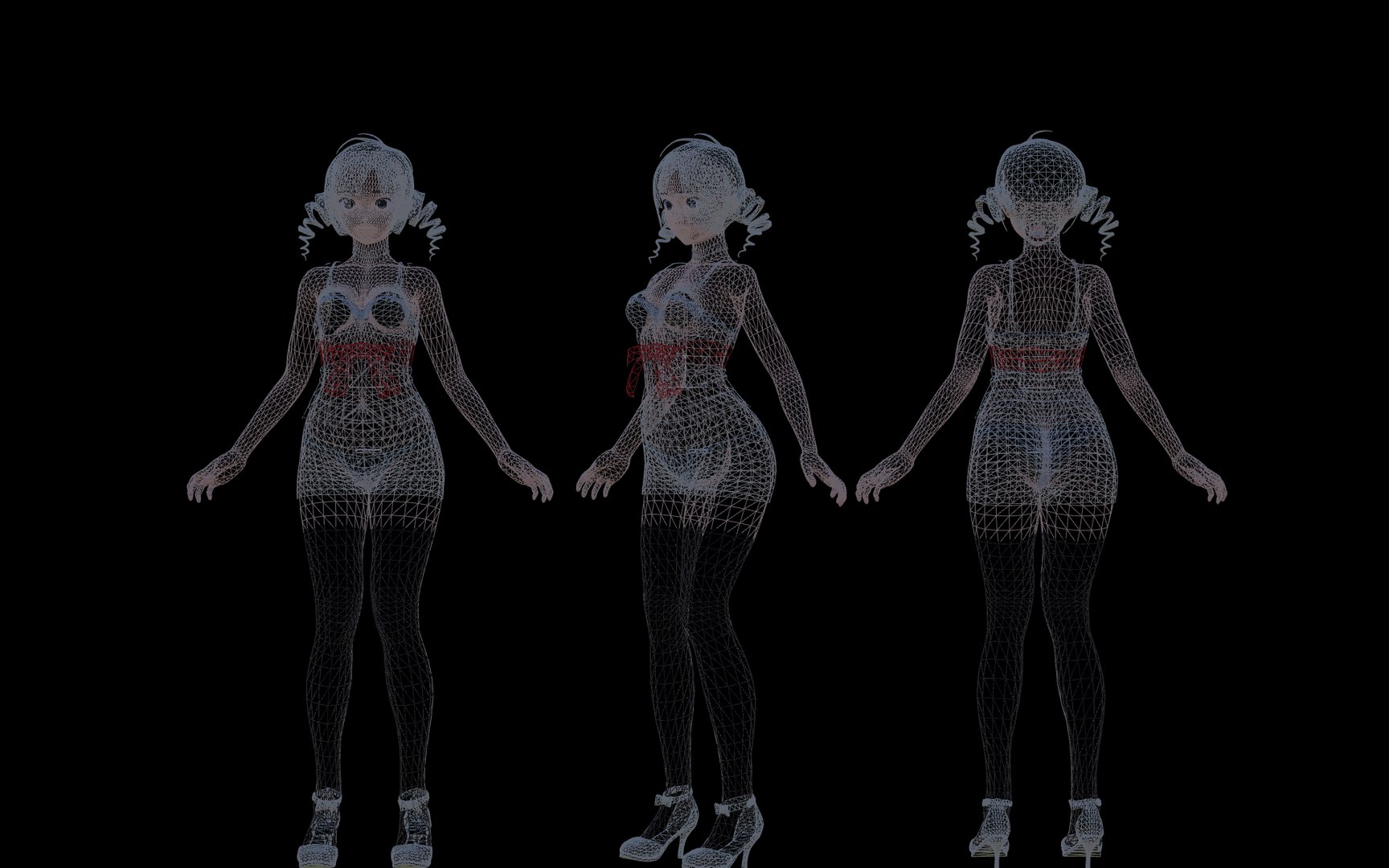3D 3DsMax Biped Model PS3 Gmae Cathrine Cosplay Model - TurboSquid 2273940
