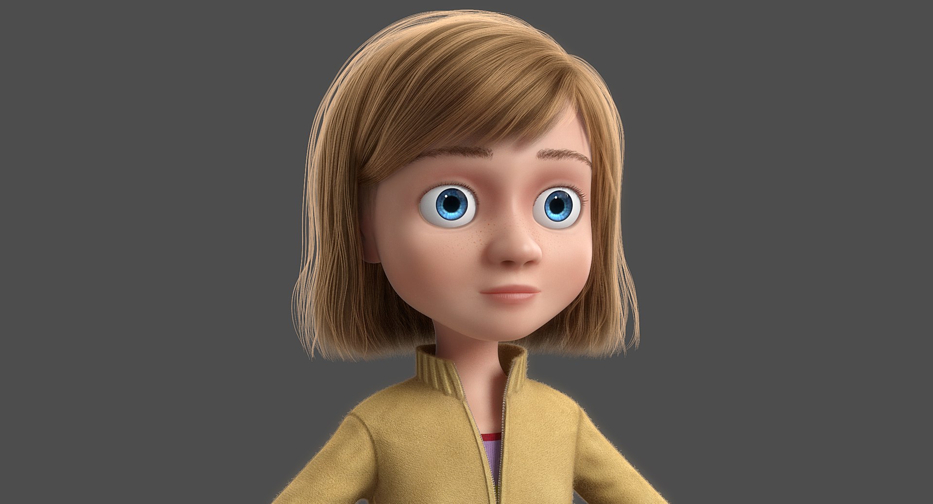 3D celina cartoon girl model - TurboSquid 1337710