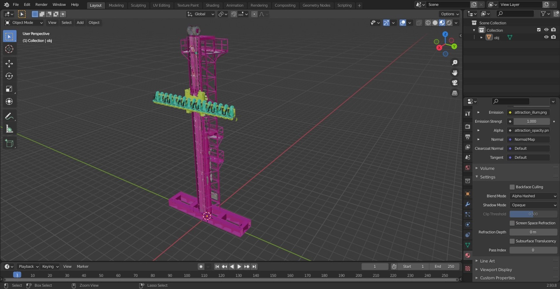 3D Drop Tower Ride - TurboSquid 1872792