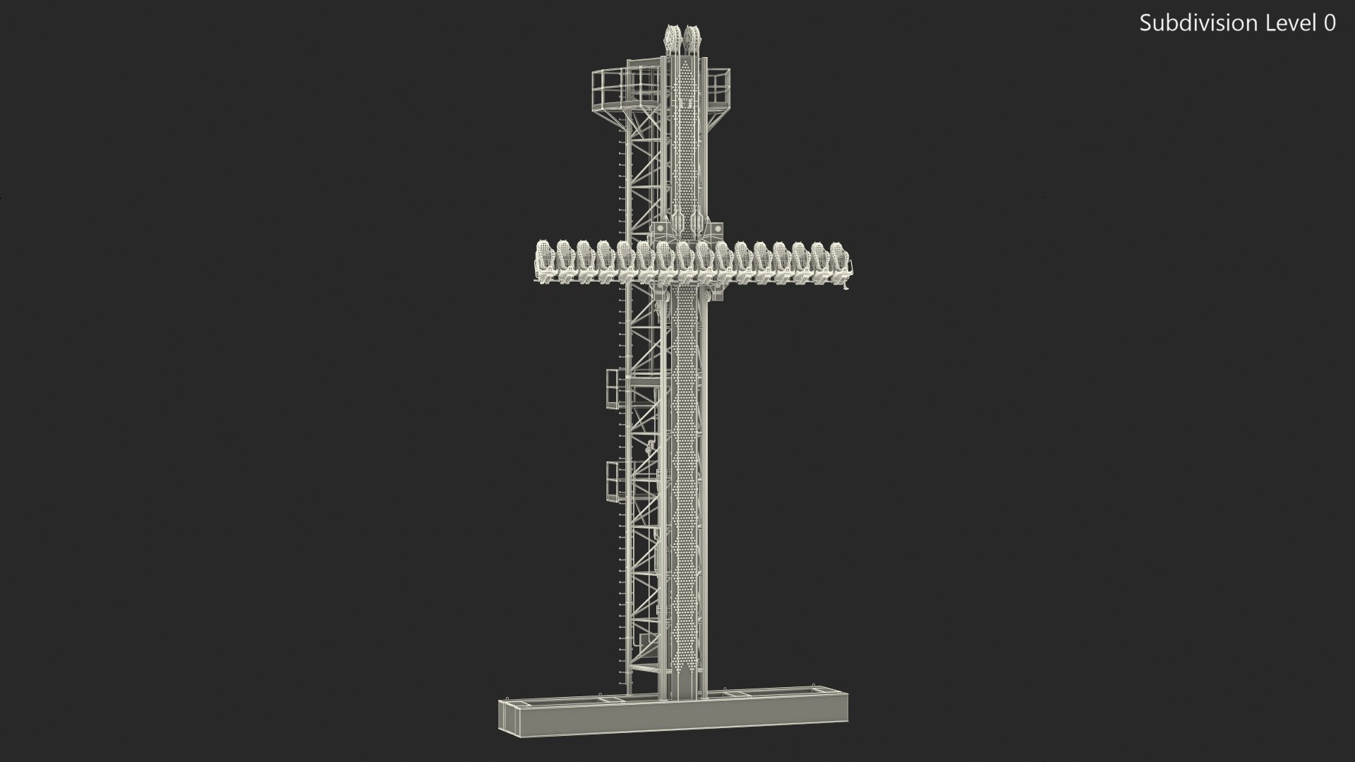 3D Drop Tower Ride - TurboSquid 1872792