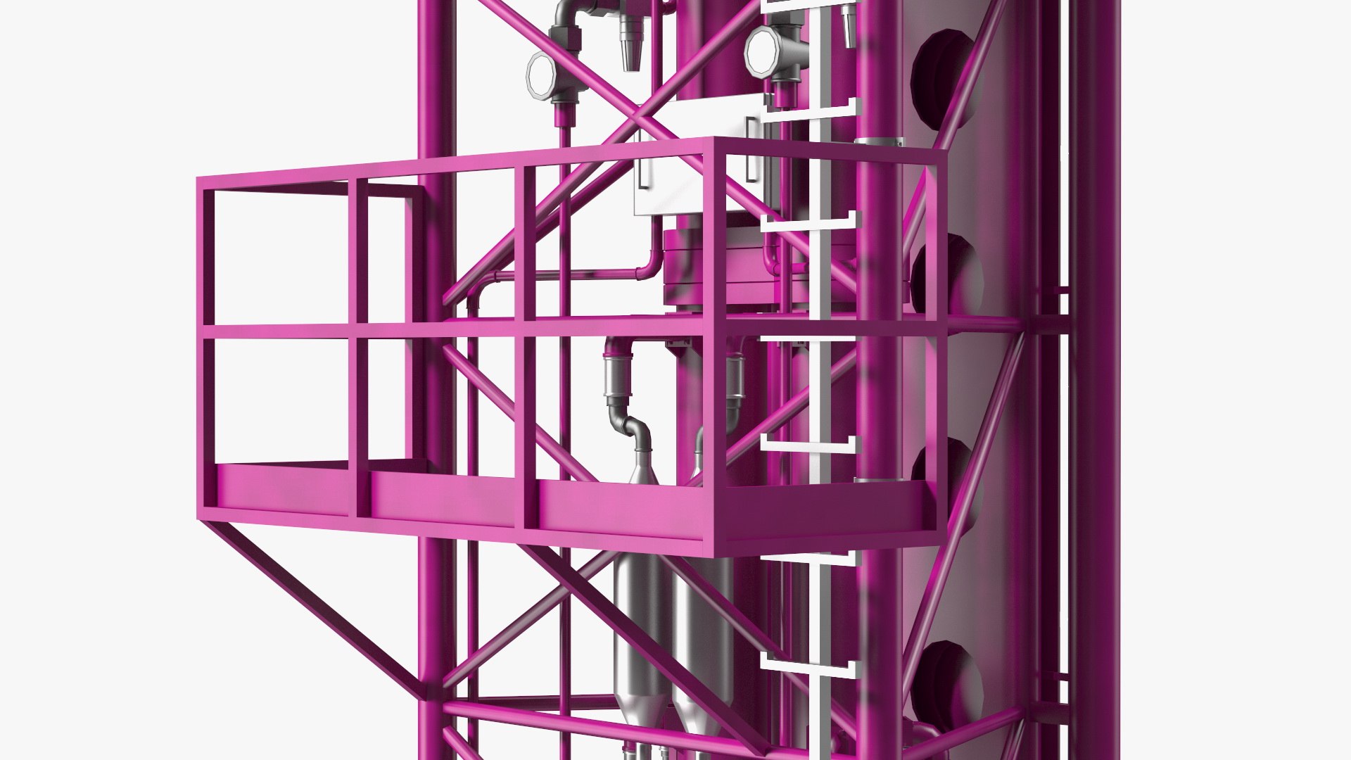 3D Drop Tower Ride - TurboSquid 1872792
