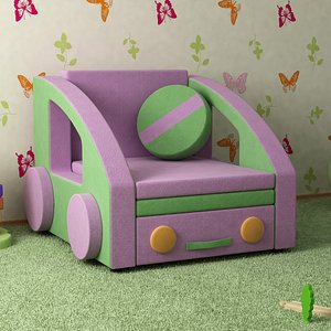 3d sofa nursery interior model