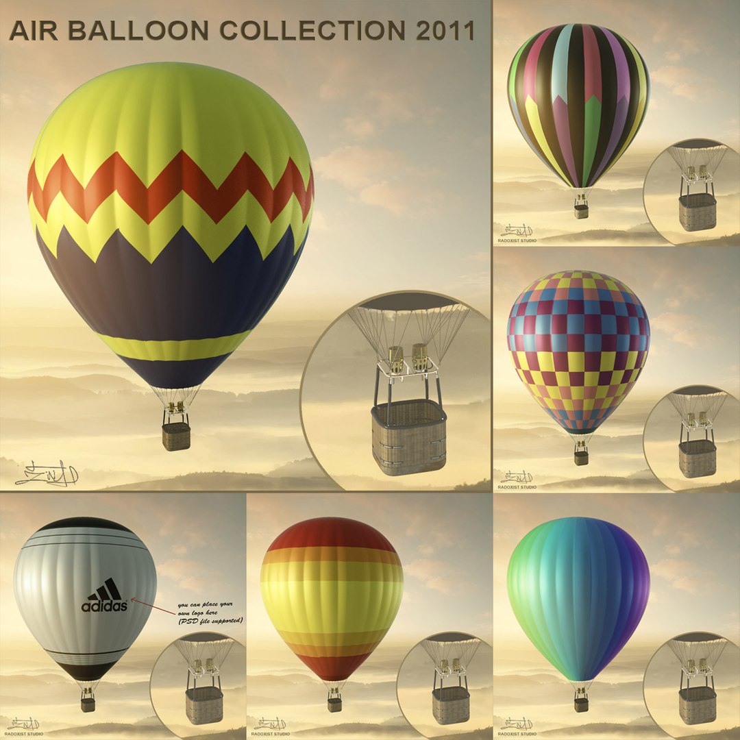 3ds Max Air Balloons Resolution