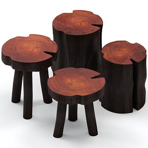 3D slab table coffee stump