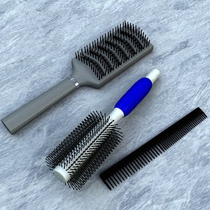 3d model brush comb