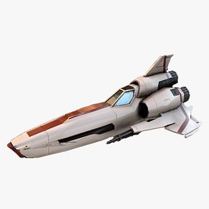 battlestar galactica viper mk 3D model