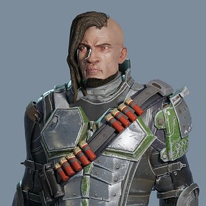 sci-fi assault hero 3D model
