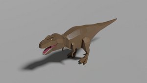 3D Low-poly Tyrannosaurus