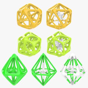 Math Sci-Fi Geometries Set 10 3D
