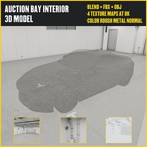 Auction Bay Japanese Automotive Photo Interior 3D Scene