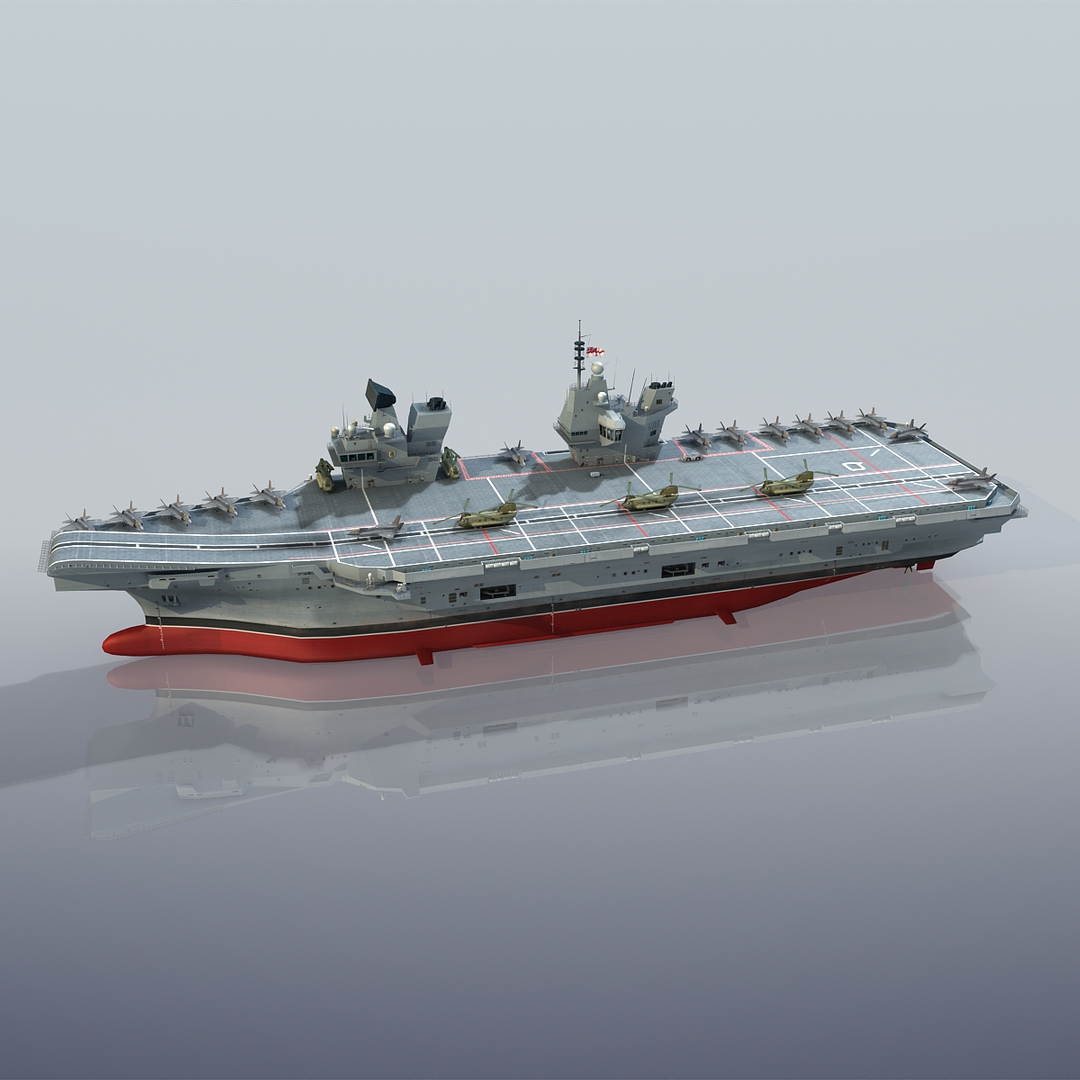 queen elizabeth r08 hms 3d 3ds