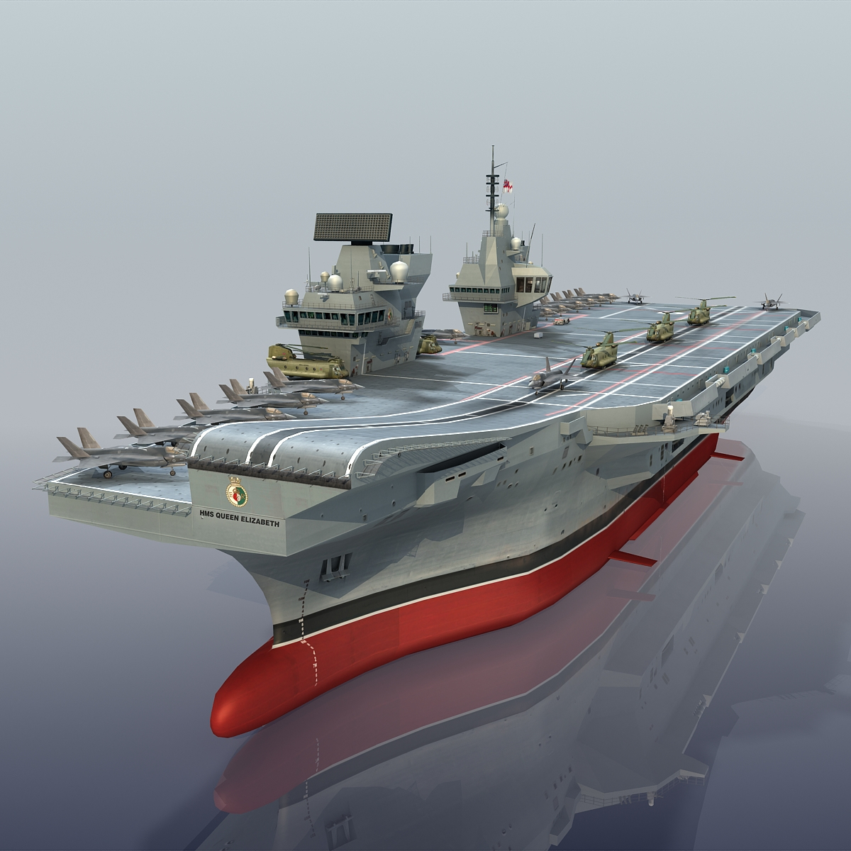 queen elizabeth r08 hms 3d 3ds