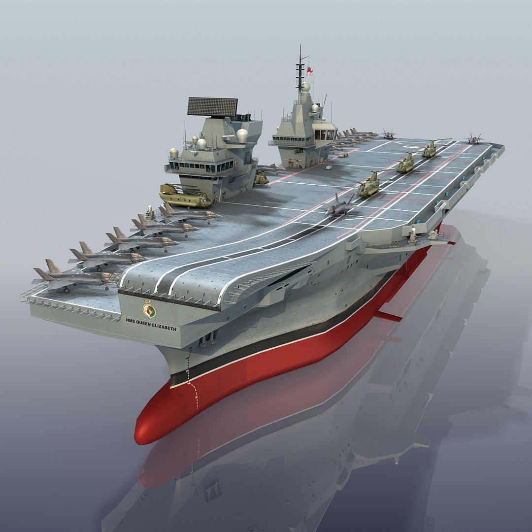 queen elizabeth r08 hms 3d 3ds