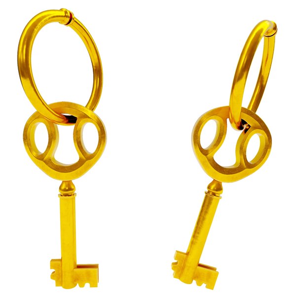 3D Antique gold key 3d model - TurboSquid 1976908