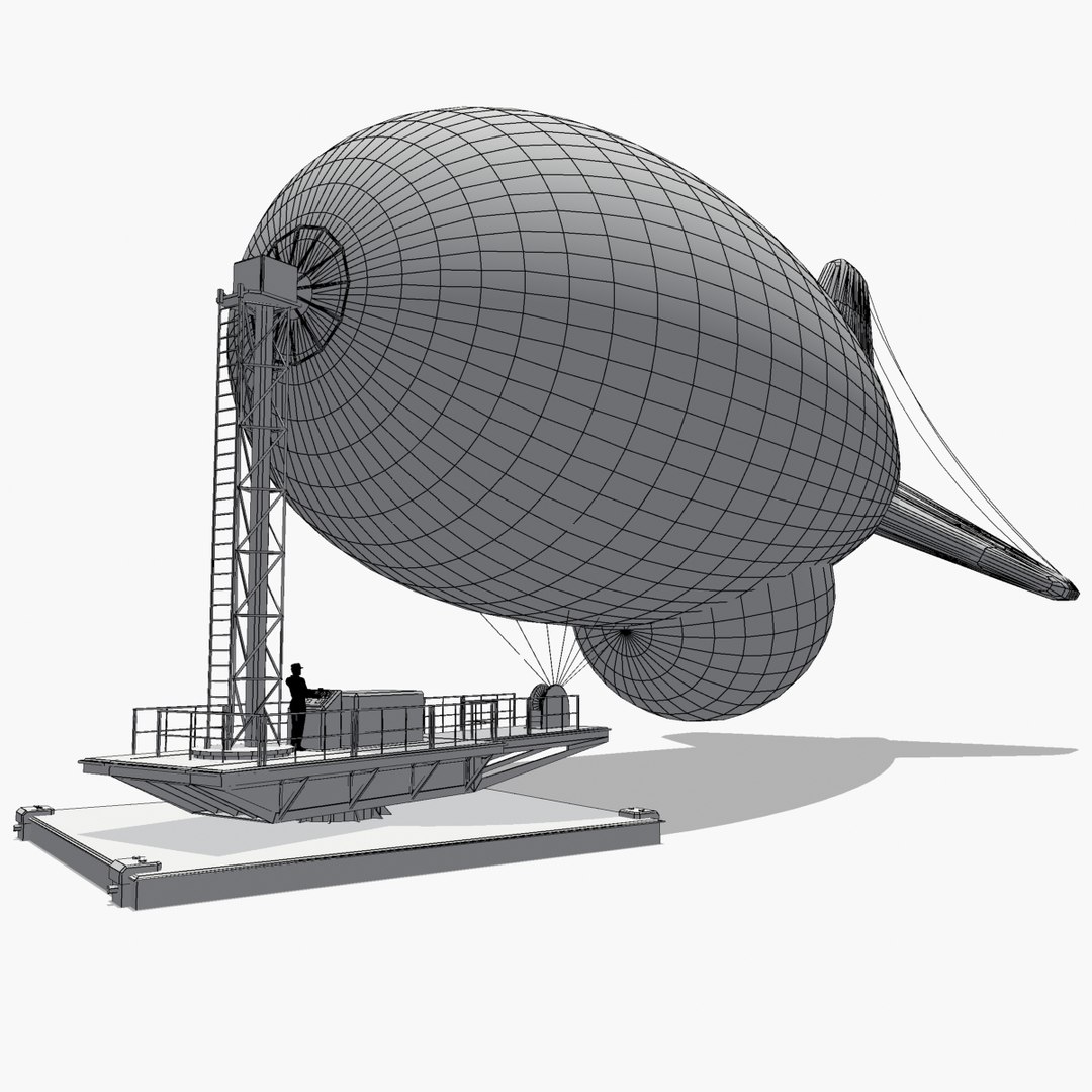 Tethered Aerostat Mooring Station 3d Model