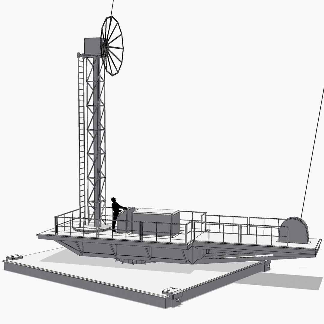 Tethered Aerostat Mooring Station 3d Model