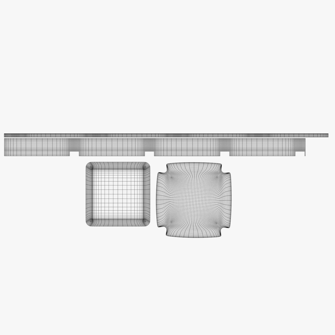 Square Glass Ashtray 3D Model TurboSquid 1524950