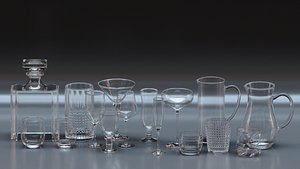 Glass - Glassware and Drinkware - High Quality 3D model