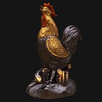 Chinese rooster statuette