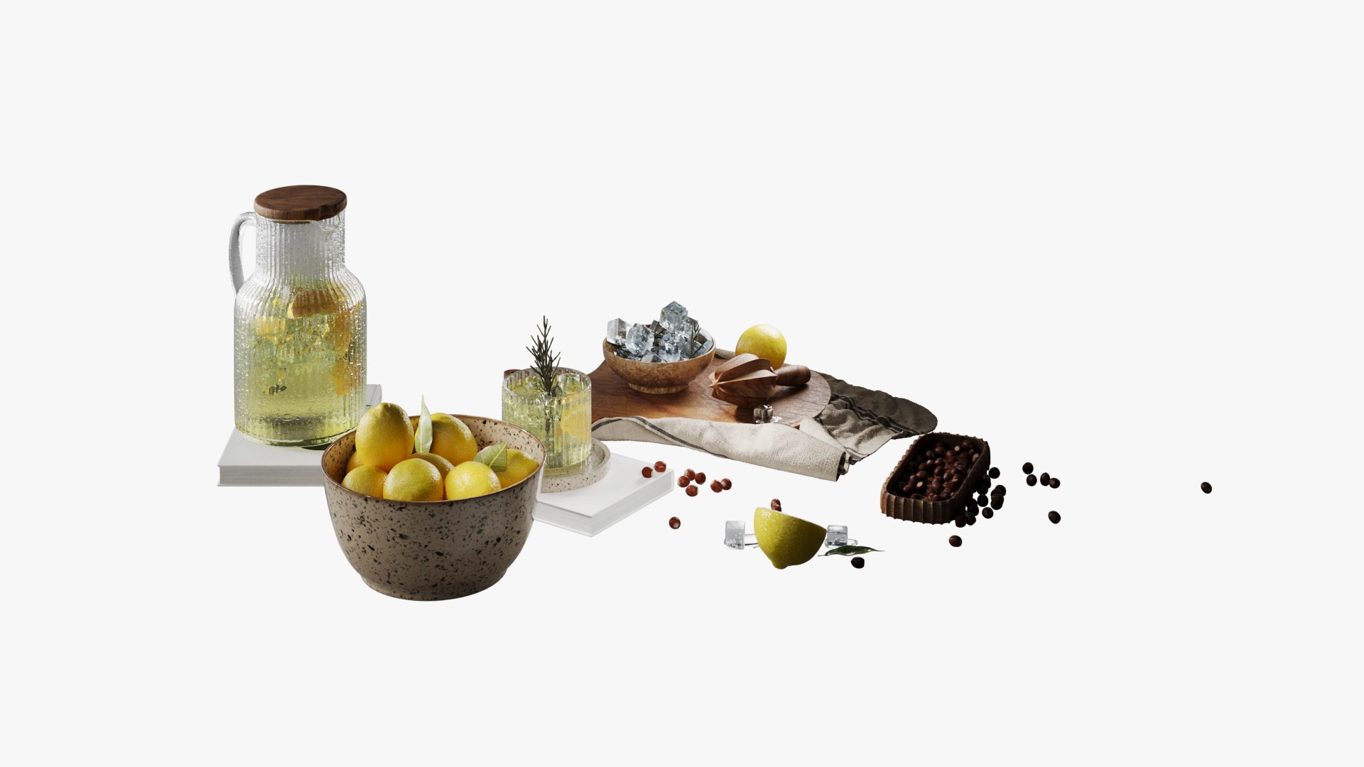 Lemonade still life set with glass pitcher and kitchen props 3D model https://p.turbosquid.com/ts-thumb/Bf/lSgOEp/qv/06b_side/jpg/1792940037/1920x1080/fit_q87/1ad2ee4635502613f135c109741c05a1d2a57e76/06b_side.jpg