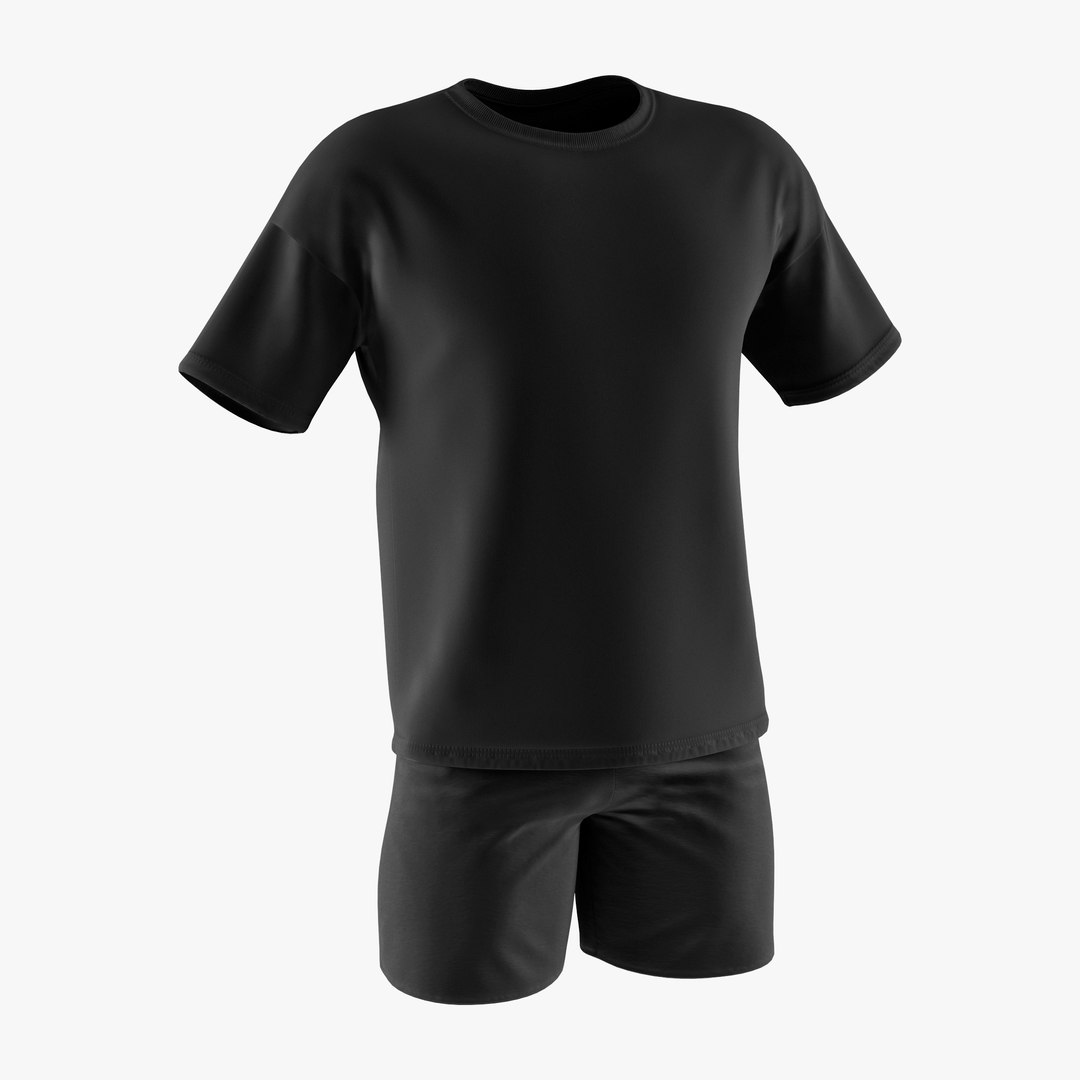 Shorts t-shirt model - TurboSquid 1682636