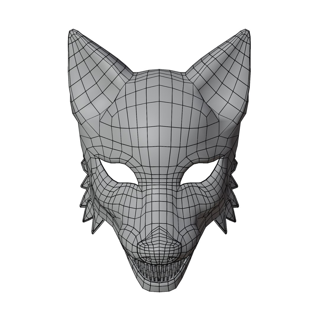 Gold Kitsune Mask 3D Model - TurboSquid 2122287