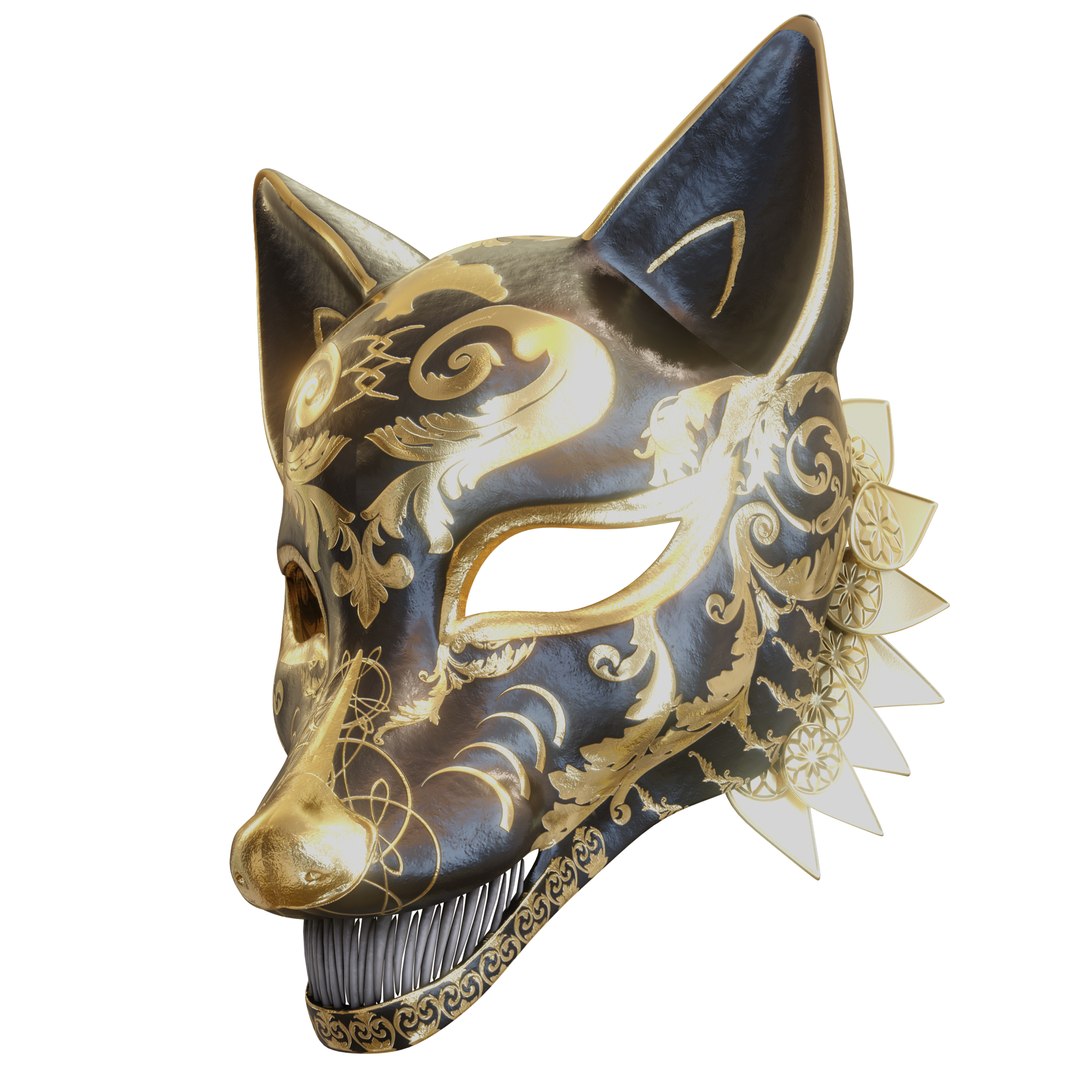 Gold Kitsune Mask 3D model https://p.turbosquid.com/ts-thumb/Bf/qTb03i/P2/shot10/png/1694136179/1920x1080/fit_q87/a68aa85520b3080ced9d94b38ac4b05c2cba859a/shot10.jpg