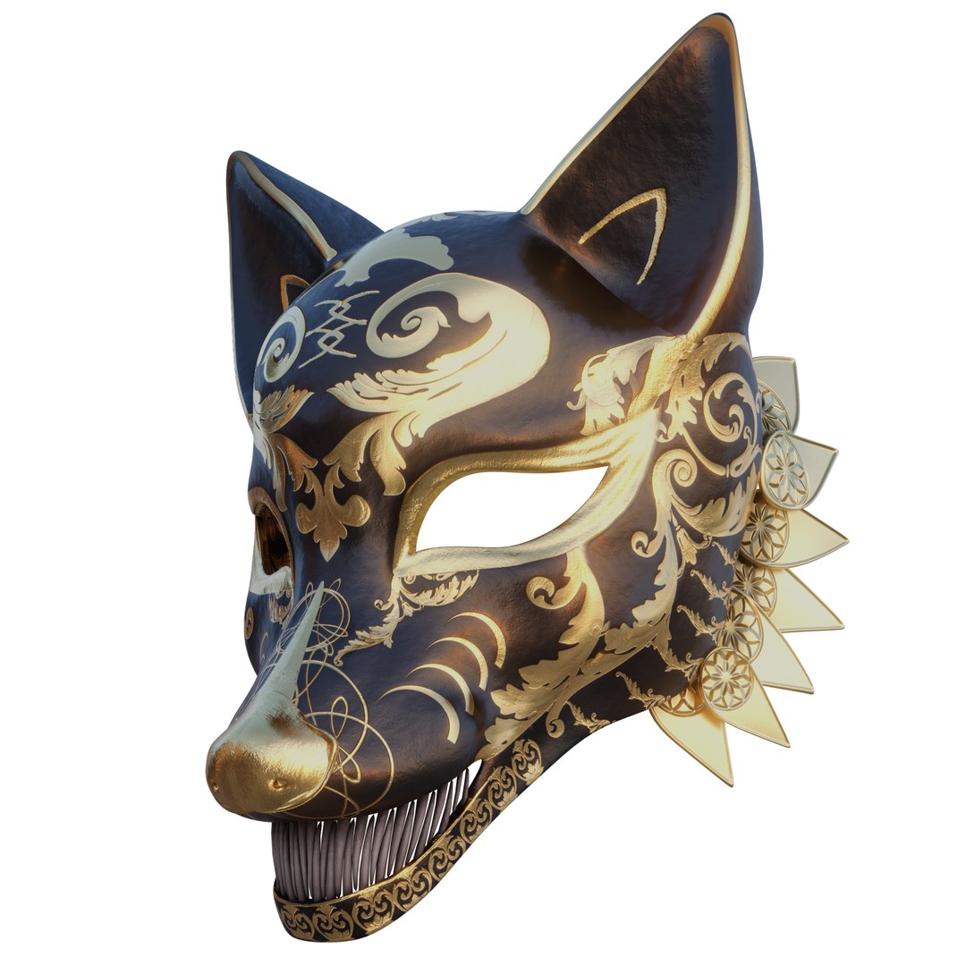Gold Kitsune Mask 3D model https://p.turbosquid.com/ts-thumb/Bf/qTb03i/T1/shot9/png/1694136040/1920x1080/fit_q87/48037097ae776b01e7896bae914504e149c3f00f/shot9.jpg
