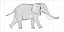 Elefante africano truccato L2347