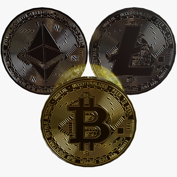 bitcoin litecoin 3D