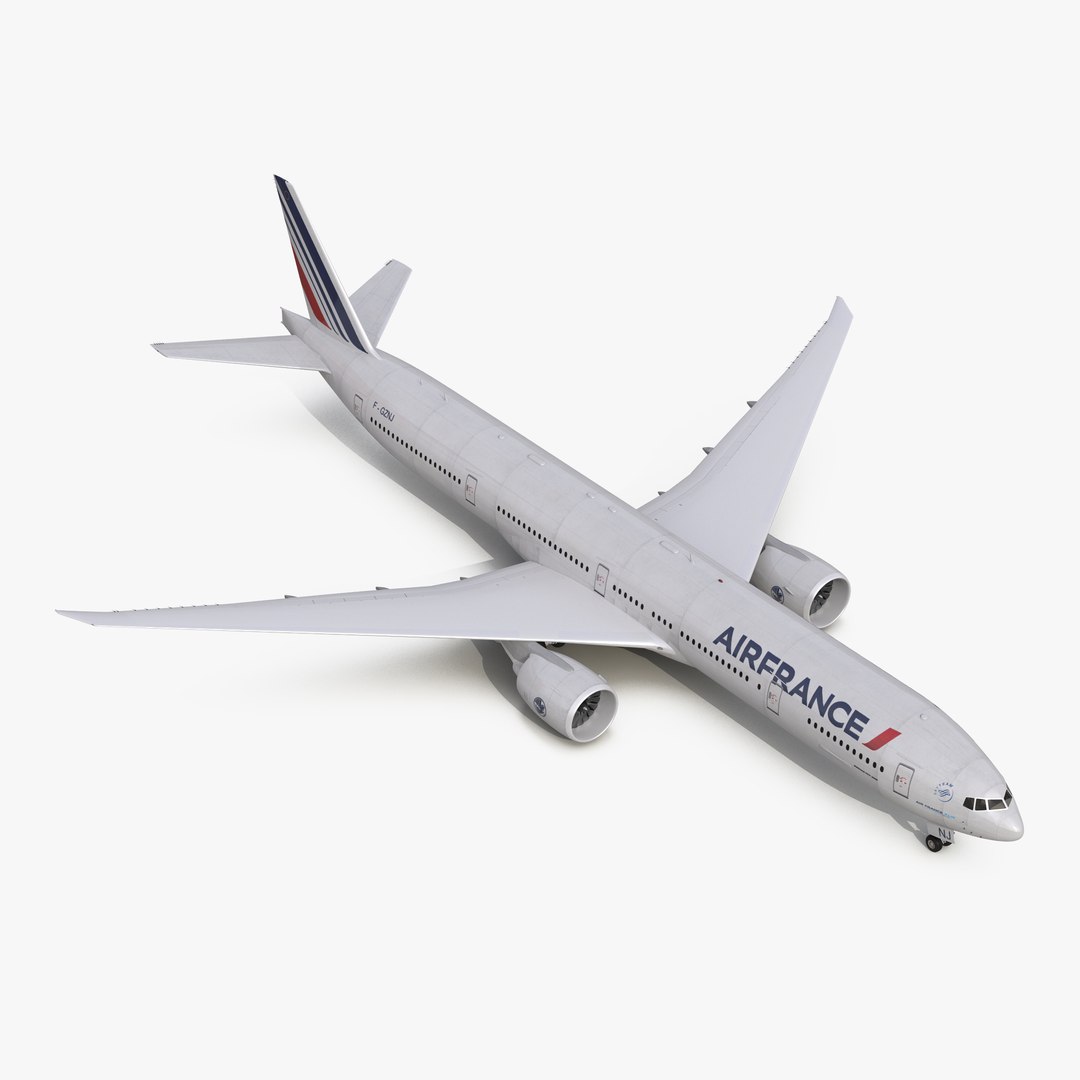 Boeing 777-300 Air France 3D Model 3D model preview