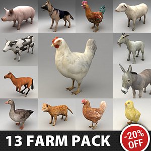 13 Farm Animal Pack