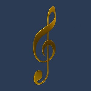 music clef 3D model
