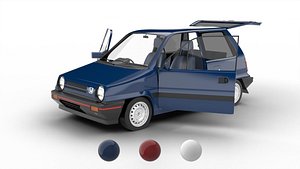 Honda City AA1 1982 HQ 3d model 3D model