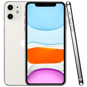 3D apple iphone 11 white model